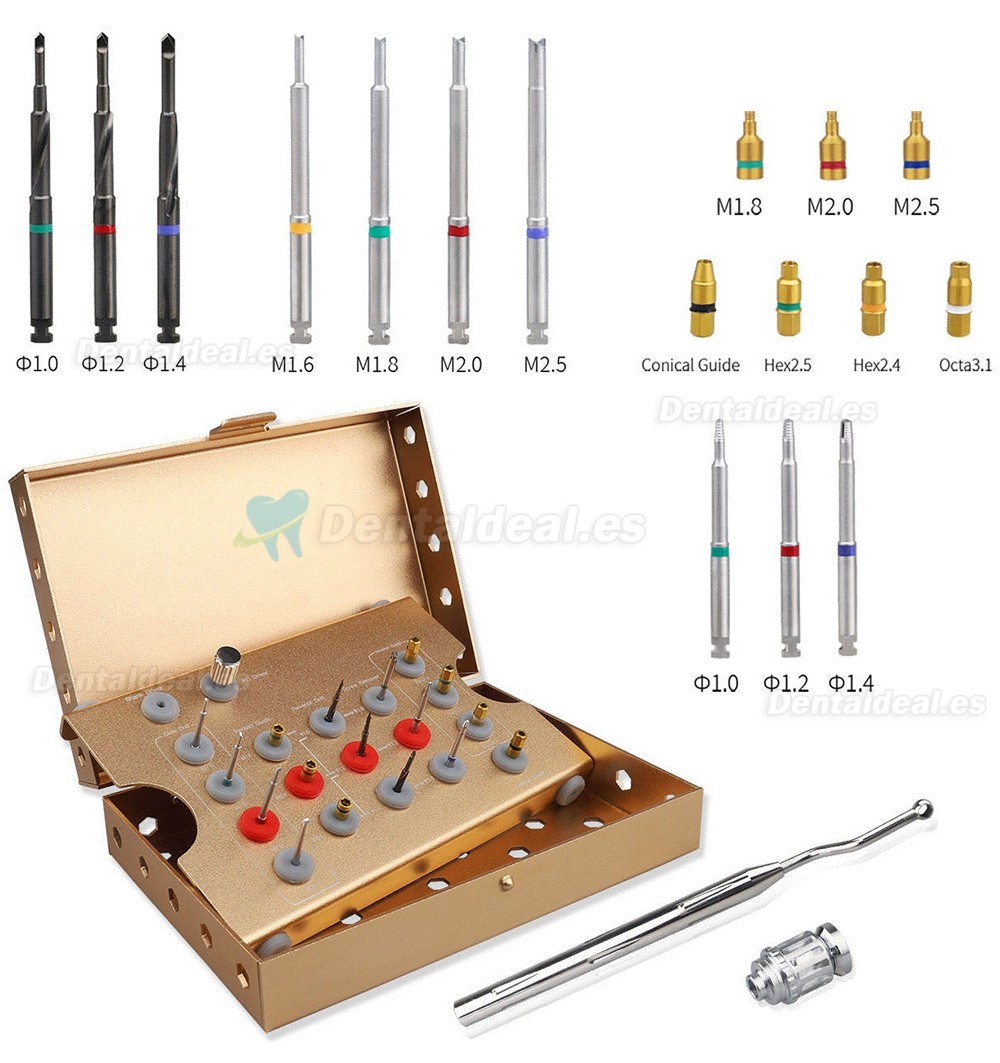 Kit de Extracci&oacute;n de Tornillos Da&ntilde;ados para Implantes Dentales Extractor de Tornillos Rotos